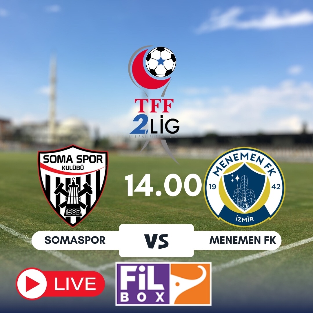 TFF 2.Lig’de hafta içi mesaisi. Filbox ekranlarından yayınlanacak olan Somaspor - Menemen FK mücadelesinin anlatımında mikrofondayım🎙🙋‍♂️