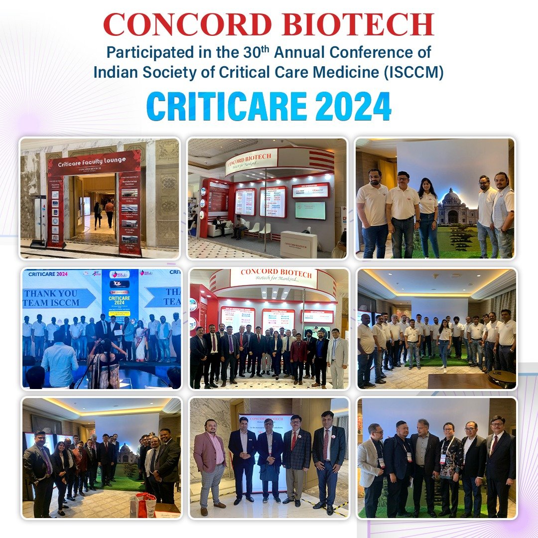 Concord Biotech recently participated in the 30th Annual Conference of the Indian Society of Critical Care Medicine (ISCCM) - CRITICARE 2024 held at ITC Royal Bengal, Kolkata.