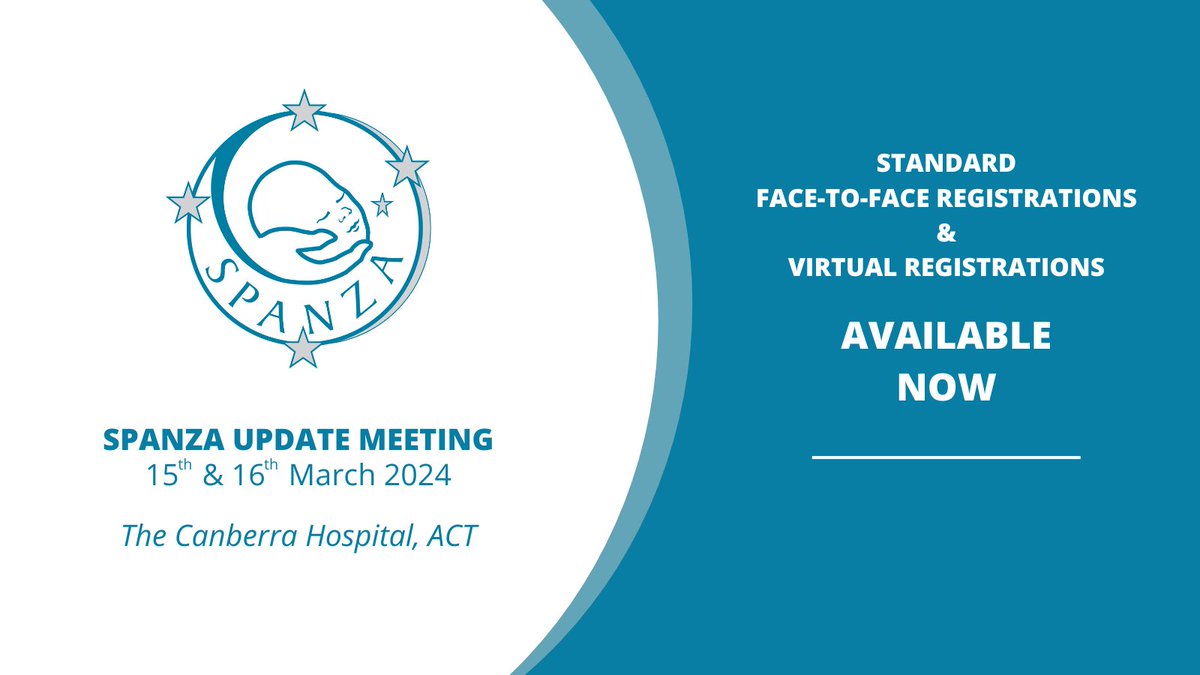 The SPANZA Update Meeting is coming up quickly. Standard face-to-face and virtual registration is currently available - if you would like to register head to our website now. tinyurl.com/spanzaupdatereg