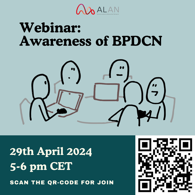 AcuteLeuk's tweet photo. Scan the QR code to access the webinar 'Awareness of BPDCN' on April 29th.
#Alan #Motivation #hope #AcuteLeukemia #BeLeukemiaAware #BeAware #takecareofyourself #PatientAdvocacy  #March #29thApril #information #webinar #Scan #QRCODE #AwarenessOfBPDCN https://t.co/mYJOvOOBf0