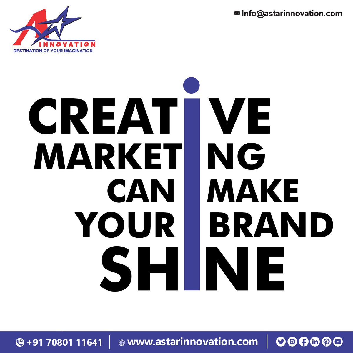 innovation_star's tweet image. Where innovation meets marketing success!
.
.
.
Visit Astarinnovation for more information!
Visit astarinnovation.com
Call Now : +91 70801 11641
.
.
.
#astarinnovation #digitalmarketingexperts #eventmanagementsolutions #oohadvertising #brandbuildingstrategies