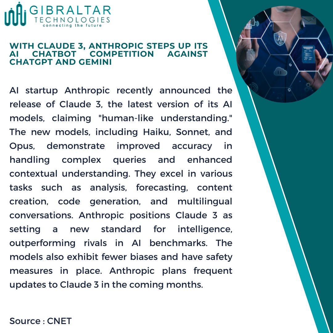 #AIChatbots #Claude3 #ChatGPT #Gemini #Anthropic #ArtificialIntelligence #TechNews #Innovation #IT #GibraltarTechnologies #Dubai #Programming #WebDevelopment #AISpecialist #Technology #Space #Calisthenics #FullStackDeveloper #Freelancing