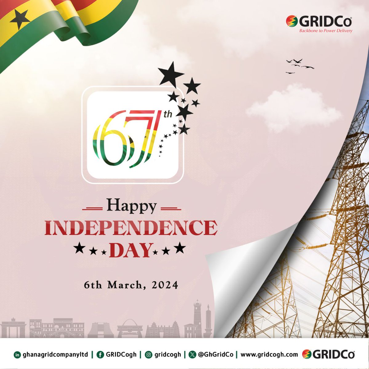 As Ghana commemorates its 67th Independence Day, may the efforts of our forefathers continue to resonate in today's Ghana and guide us toward a brighter tomorrow.

Wishing all Ghanaians a joyful celebration!