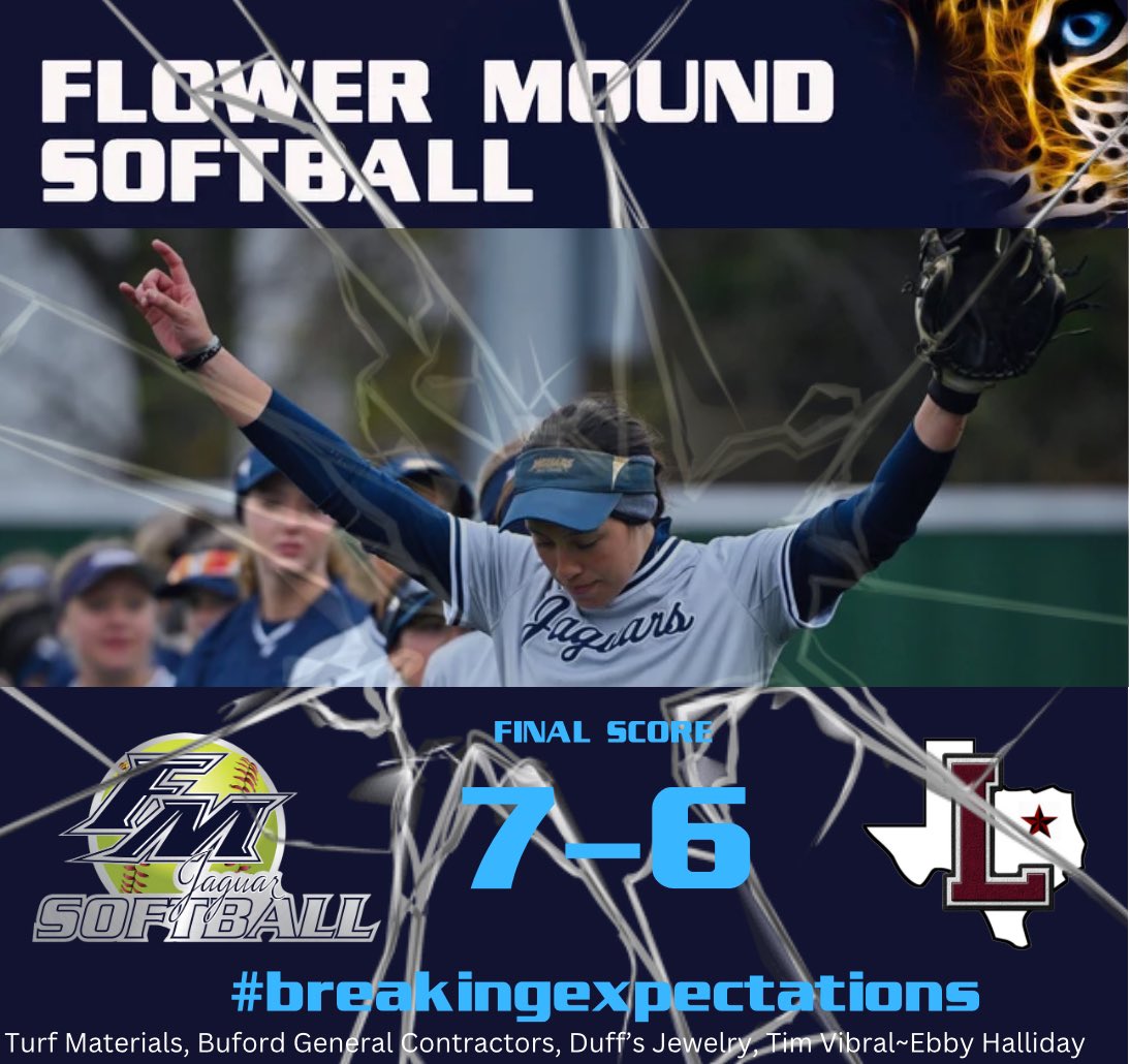 FMHS Softball BC (@fm_softballbc) on Twitter photo After a long 12 innings, the Lady Jags pulled off their first win of the district!!! #bettertogether #fastpitch #breakingexpectations <a href="/FMSoftball/">FMHS Jaguar Softball</a> <a href="/FMHS9/">FMHS9</a> <a href="/FlowerMoundHS/">Flower Mound HS</a> After a long 12 innings, the Lady Jags pulled off their first win of the district!!! #bettertogether #fastpitch #breakingexpectations <a href="/FMSoftball/">FMHS Jaguar Softball</a> <a href="/FMHS9/">FMHS9</a> <a href="/FlowerMoundHS/">Flower Mound HS</a>