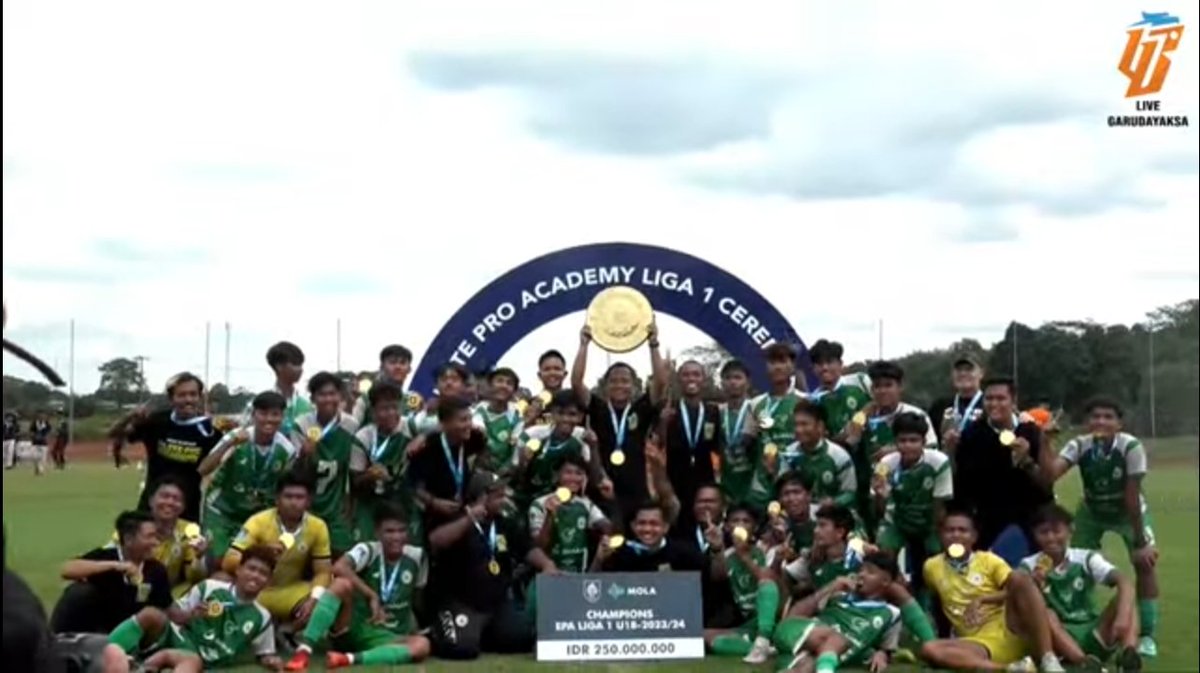 Selamat untuk <a href="/PSSleman/">PSS</a> U-18 yg berhasil menjuarai Elite pro academi Liga 1 Tahun 2024.