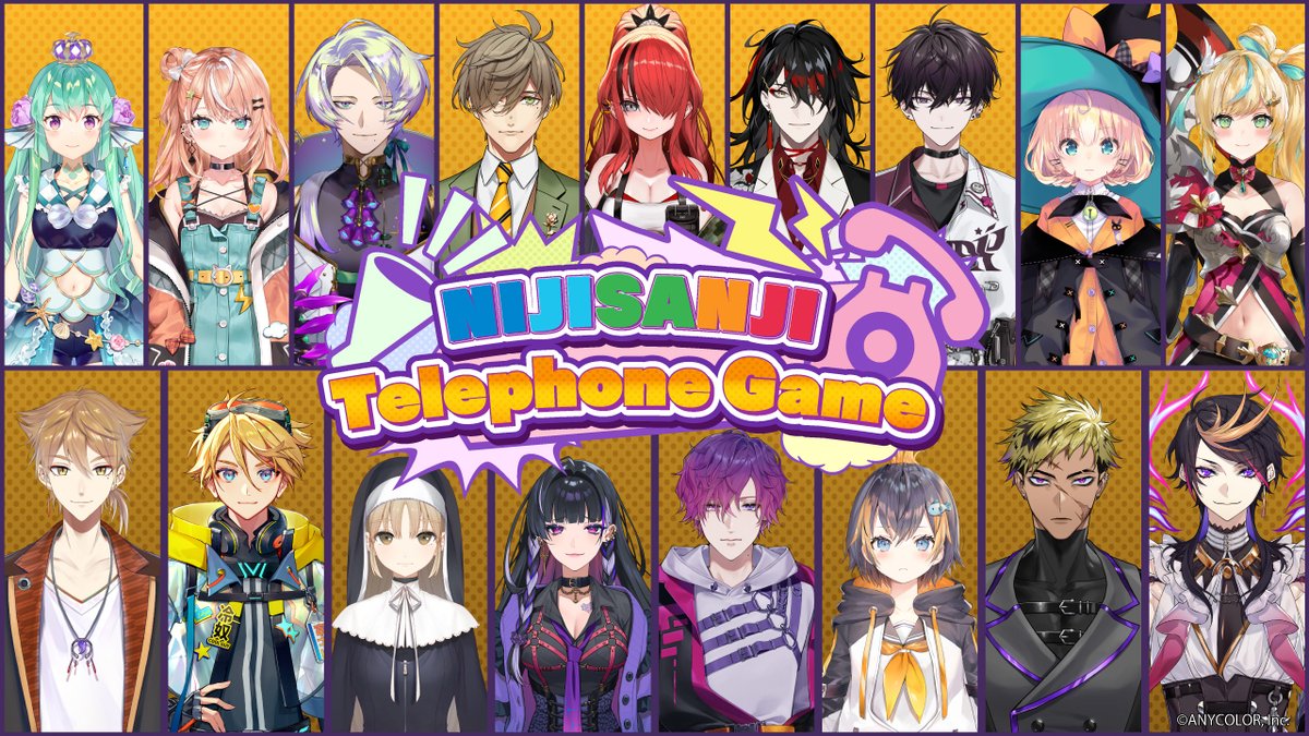 NIJISANJI_World's tweet image. ⏰Starting in 30 minutes⏰
Get ready for the #NIJITelephoneGame 📞 collab with #NIJISANJI and #NIJISANJI_EN Livers!!

🦁💰@luca_kaneshiro will join the collab too!

Catch the livestream here🔻
youtube.com/live/s_PtgOwel…