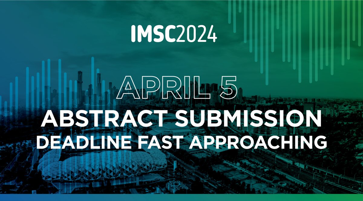 ***ATTENTION RESEARCHERS***
This deadline marks a crucial point for those intending to present their work to the international mass spectrometry community in Melbourne this August.
Finalise your submissions and registrations soon to ensure your participation in #IMSC2024