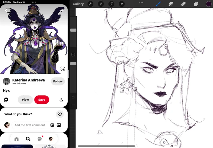 sketching mother nyx 