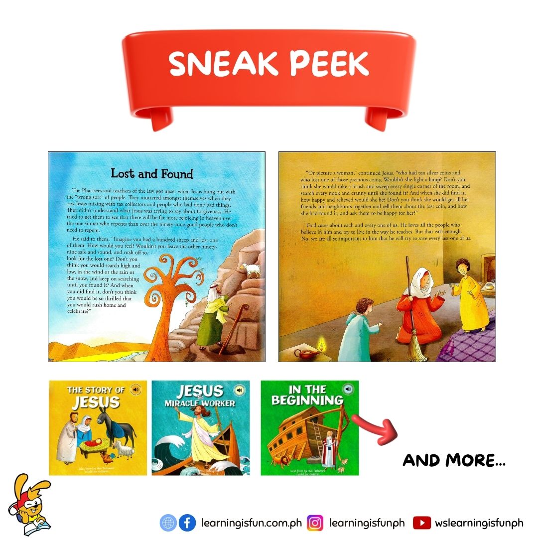 Learningisfunrs's tweet image. Discover the Timeless Tales of Jesus, the Master Storyteller! This book offers a marvelous introduction to the teachings of Jesus Christ, resonating with young hearts and minds. Secure your copy for only Php 139.00 (Retail Price).
dvorsd.learningisfun.com.ph