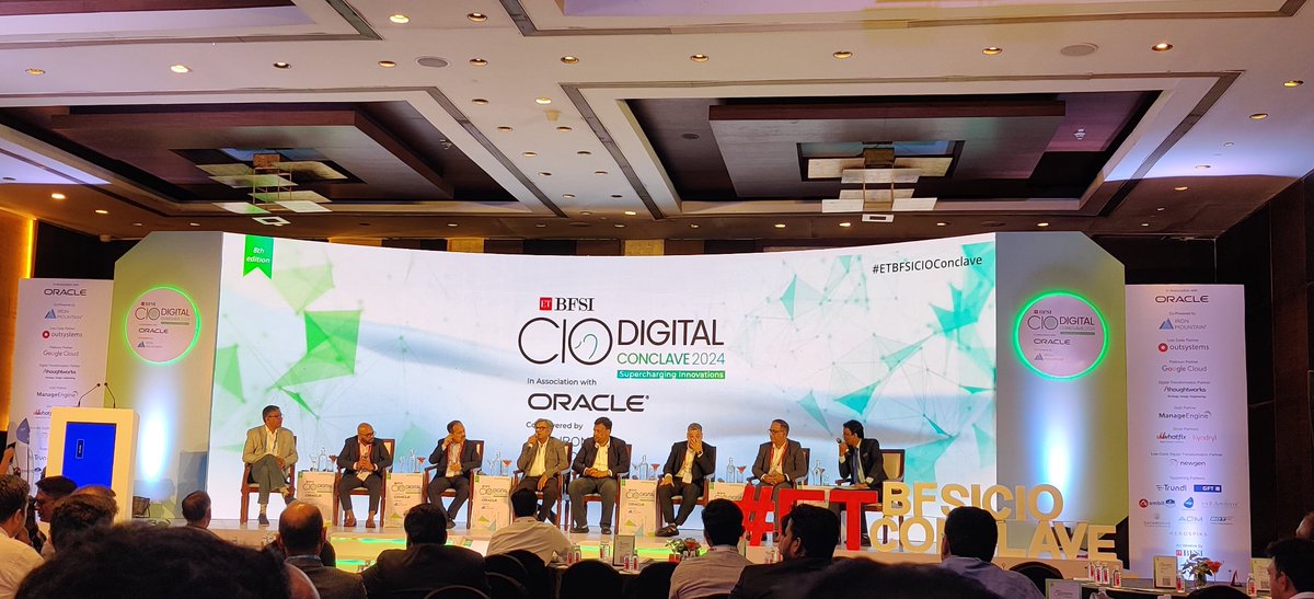 usharmaa999's tweet image. Panelists sharing Clear strategy to have what kind of knowledge we are bringing to our institution , Attracting the right talent 

#ETBFSICIOConclave