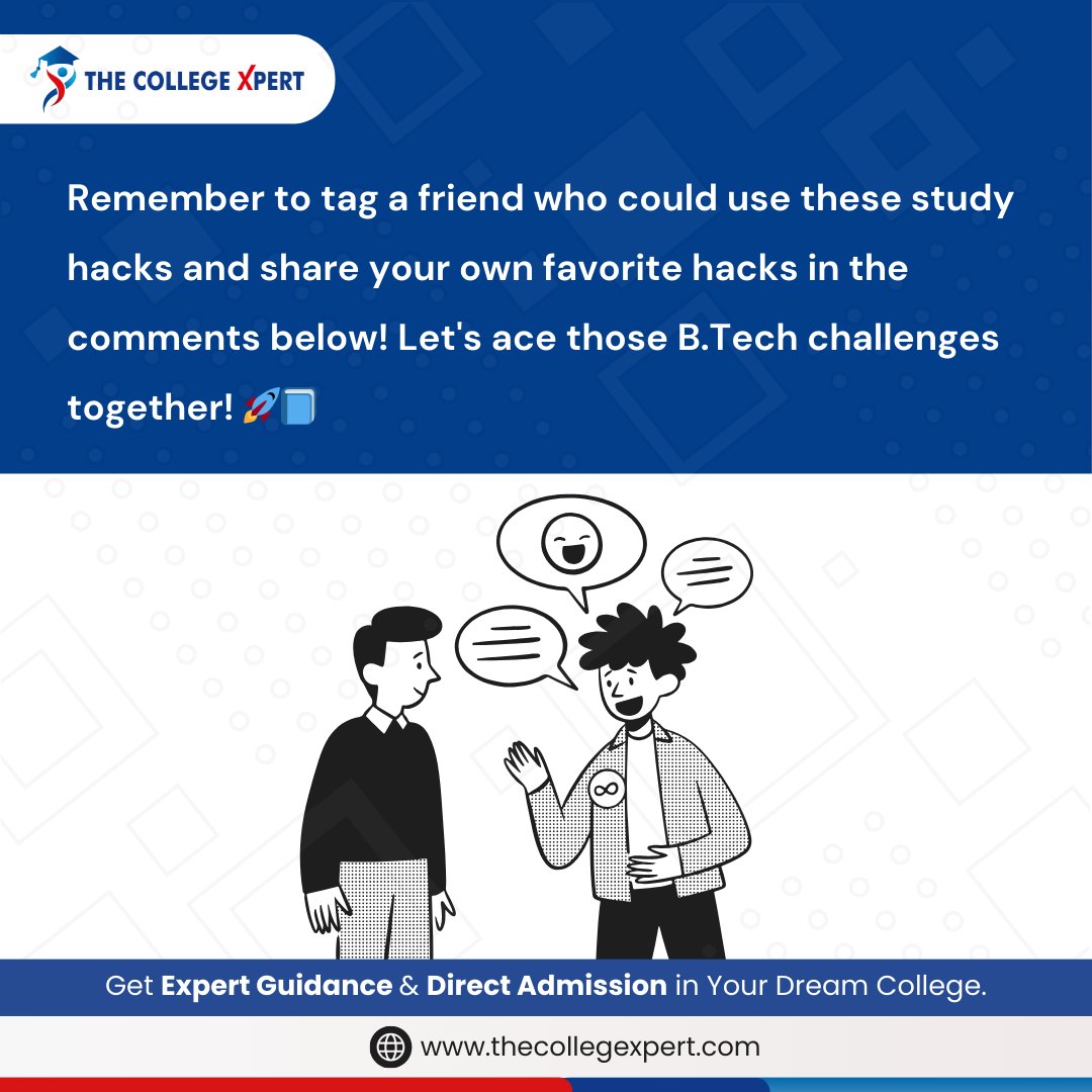 CollageXpert's tweet image. Unlock the secrets to acing your B.Tech exams and projects with these clever hacks and tips. Stay ahead of the curve and achieve academic success effortlessly!
#BtechExamHacks #ProjectSuccessTips #AcademicSecretsUnlocked #BtechAce #StayAheadoftheCurve