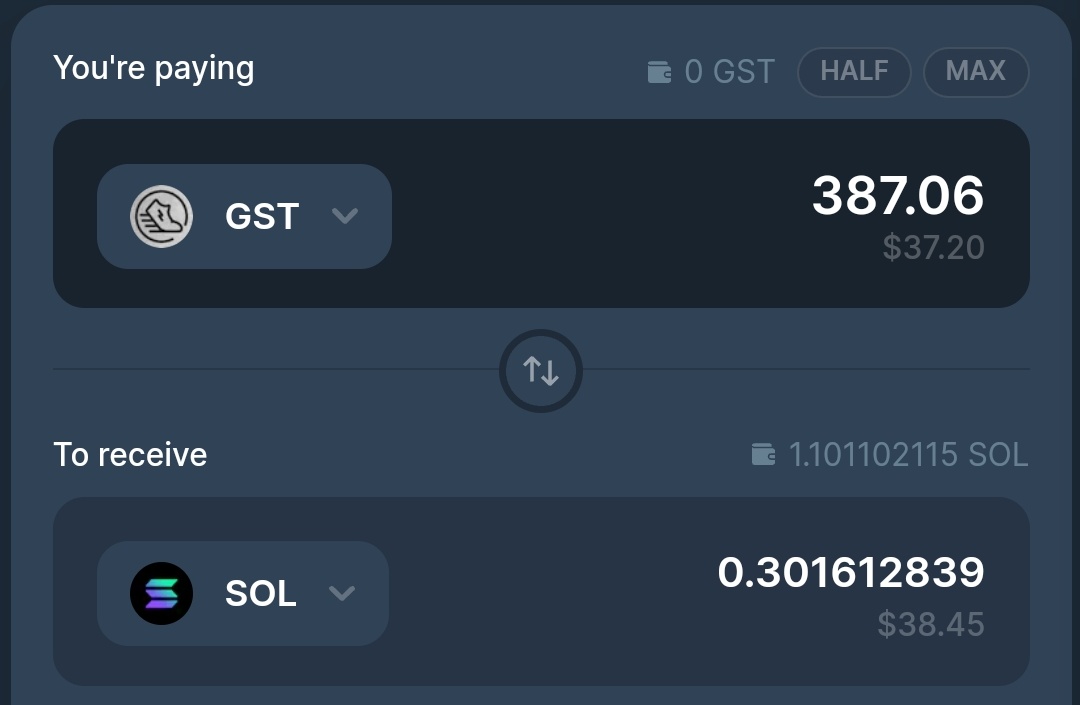 Another day of good $GST price to dump. Keep stacking up $SOL for another alt coin season to come. #STEPN #Move2Earn #dailyhabits #Solana #LFG