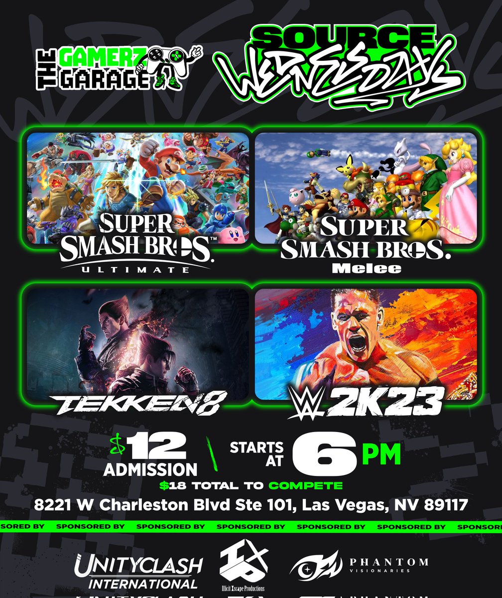 VEGAS! WE ARE BACK TOMORROW. 

Join us as we welcome SOSU back.
We will be starting with Smash Ultimate and adding our other titles over the next few weeks 🌍🌐
Link is in the comments. Sign ups are open!