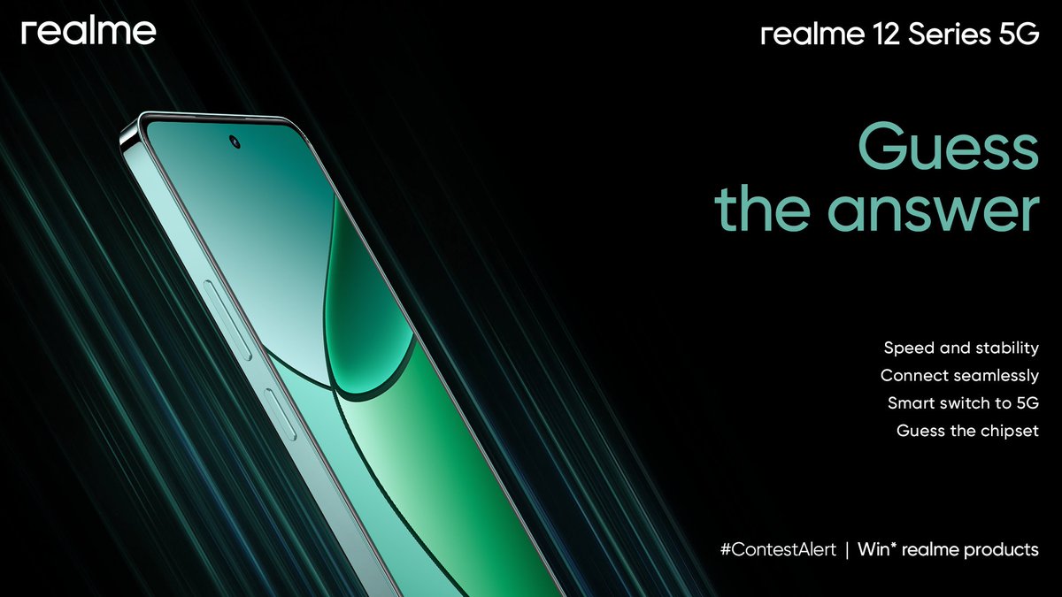 #ContestAlert 🎁 🤳 You are one puzzle away from winning #realme products. Answer using #realme12Series5G and #realmePortraitMaster Join the Livestream: bit.ly/3uV8r8p