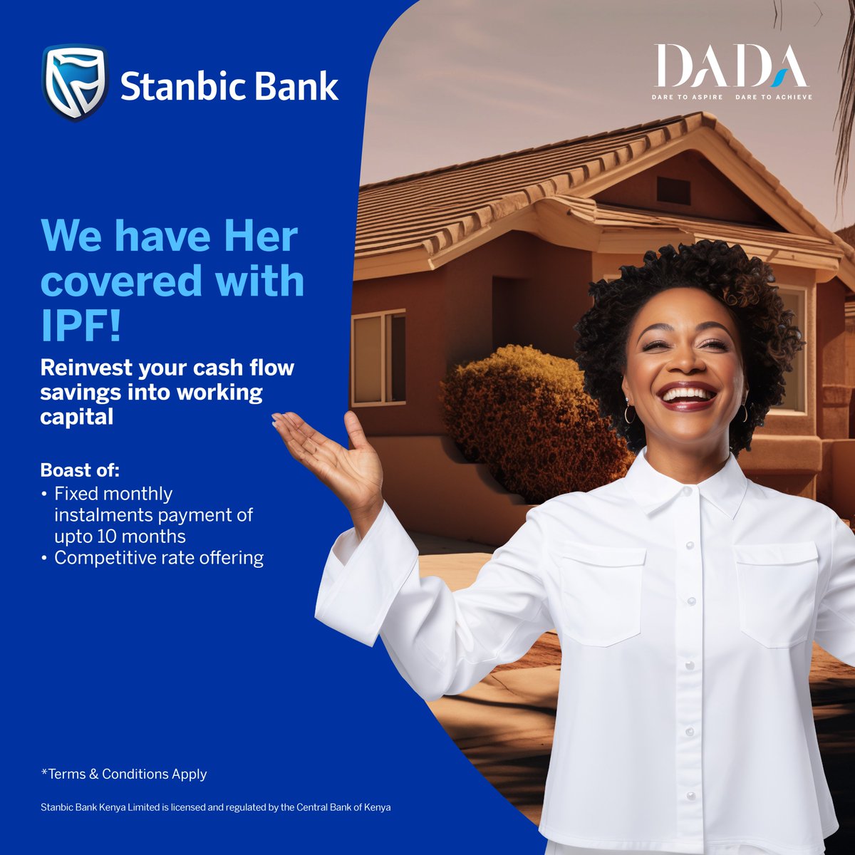 DADA, for competitive Insurance Premium Financing please connect with us via  dada.stanbicbank.co.ke/contacts/