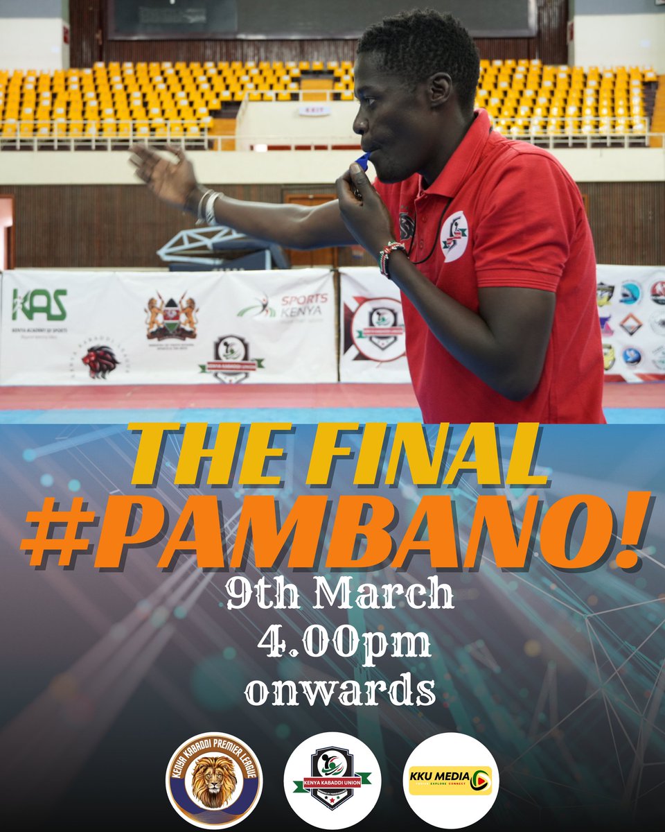 kenyakabaddi1's tweet photo. 🎉 HOOORAAAAY! 🌟 Tweet for a chance to win exclusive #Kenyakabaddipremierleague merchandise!  Just use the hashtag #Pambano  and share your thoughts on the Saturday 9th The #KenyaKabaddi Pambano finals at the Kasarani Stadium. 🤩 Don't miss out – join the fun https://t.co/SCYDsI68Z0
