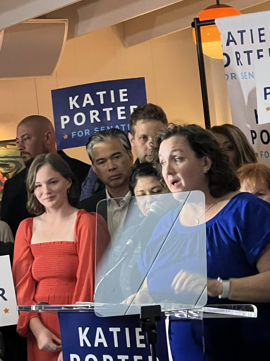 Rep. Katie Porter to me when I said I wanted to ask her a question: “I’m not doing reporters, I’m doing human beings.” Porter came in third in tonight’s California Senate jungle primary - meaning she won’t advance to the November election.