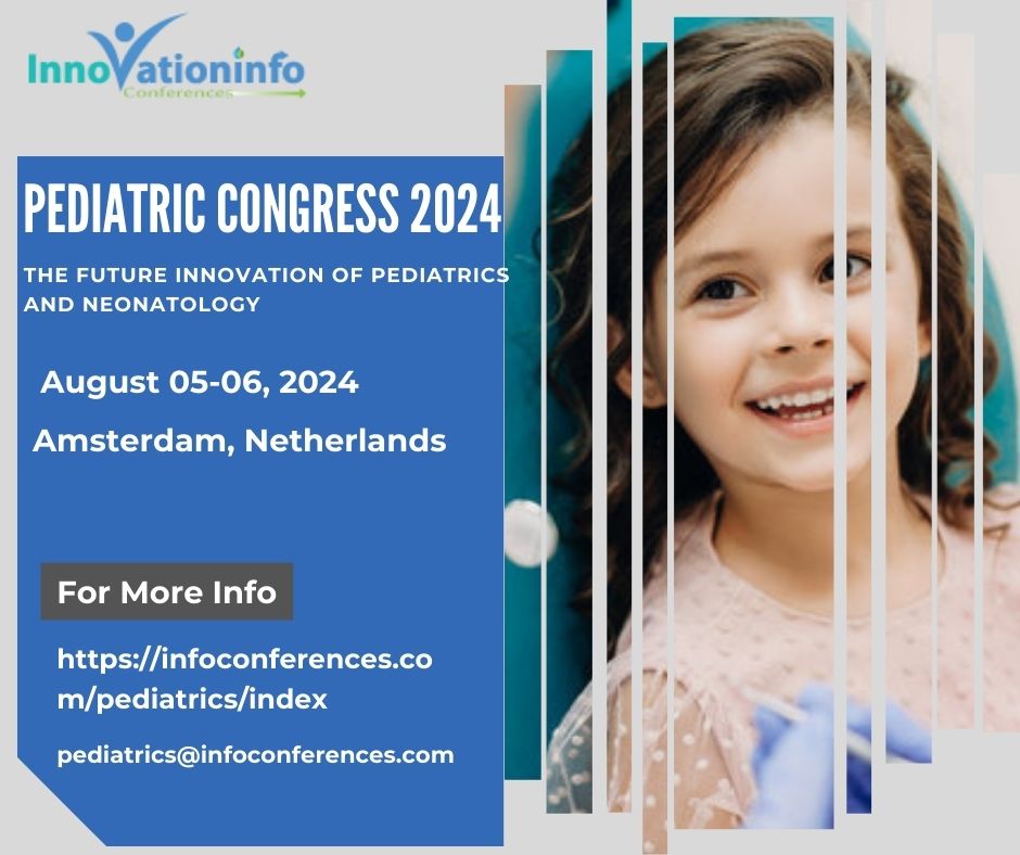Info Conferences (@infoevents2024) on Twitter photo On behalf of the organizing committee, it is with great pleasure that I welcome you to the Pediatrics and Neonatology 2024 #conference, which will take place in the vibrant city of #Amsterdam, #Netherlands on #April 05-06, 2024.
See more infoconferences.com/pediatrics/ind… On behalf of the organizing committee, it is with great pleasure that I welcome you to the Pediatrics and Neonatology 2024 #conference, which will take place in the vibrant city of #Amsterdam, #Netherlands on #April 05-06, 2024.
See more infoconferences.com/pediatrics/ind…