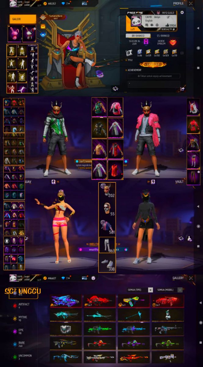 Xyarull's tweet photo. READY AKUN FF/ML SULTAN🔰
🖥️HARGA : 
🔰25.000
🔰50.000,
🔰70.000,
🔰100.000,
🔰200.000,
🔰300.000,
DAN SAMPAI SETERUSNYA
JIKA BERMINAT INGIN MEMBELI
SILAHKAN CHAT
              ⬇️
085935375776
TERJAMIN AMANAH 😊

TERIMAKASIH 🙏

#jbakun #jualakunff #jbakunff https://t.co/OjUxBIBSTL