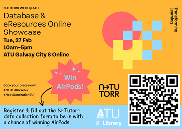 There are still places available for Tuesday's Online Databases & eResources Showcase. Don't forget to sign up to learn tips & tricks for some of our key online resources and be in with a chance of winning Airpods! atlantictu.libcal.com/event/4175003