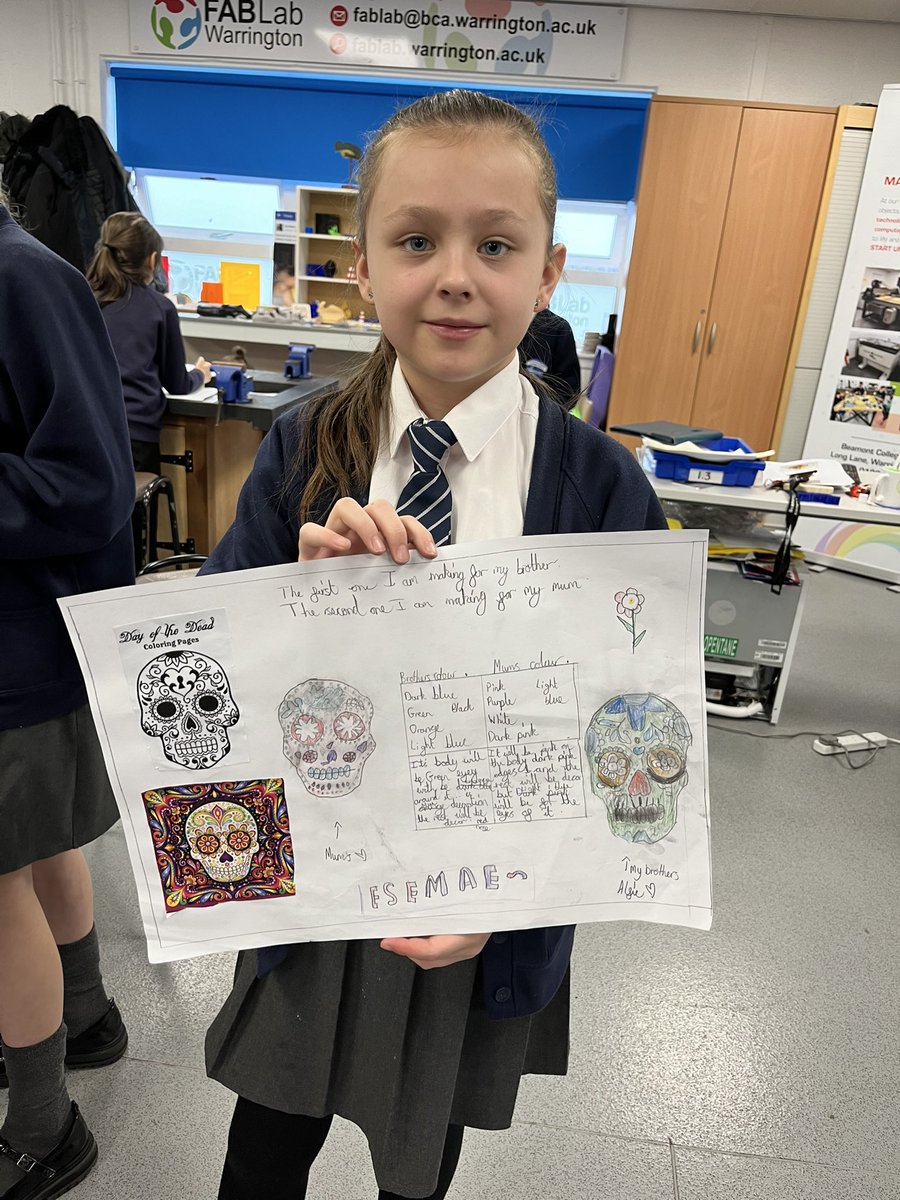 BCA_Transition's tweet image. Beamont Primary were fantastic today. The start of a new project. They will design and make their own day of the dead character. Including electronic components…how exciting!Love it when the students get so into a project! @BCAWarrington @BCA_STEM @FablabWarrBCA #etextile #stem