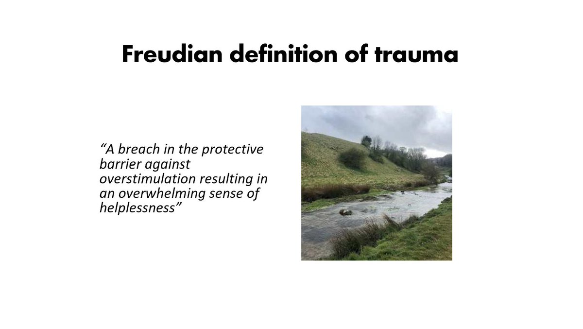 We start the session by looking at the definition of trauma, which is always unique to the individual. The difference between distress between and trauma is an overwhelming sensation of hopelessness where the individual feels they have no autonomy.

#CollaborativeNW
