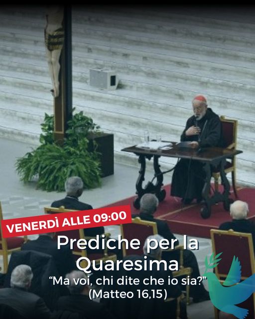 telepaceverona's tweet photo. 🚩In diretta su #Telepace
le prediche per la Quaresima del Card. Padre Raniero Cantalamessa predicatore della Casa Pontificia O.F.M. Cap.
Appuntamento ore 9.00 tutti i venerdì di quaresima
(1-8-15 e 22 marzo)
Sintonizzati su #Telepace oppure scarica gratuitamente l'app https://t.co/XZTx1lFU2t