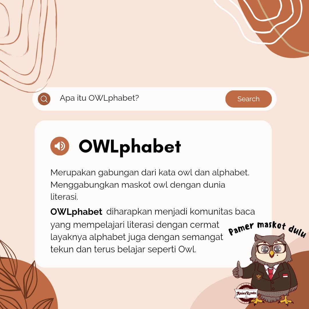 OWLphabets's tweet photo. Filosofi nama komunitas baca Hoomanies https://t.co/0Da6vZuz92