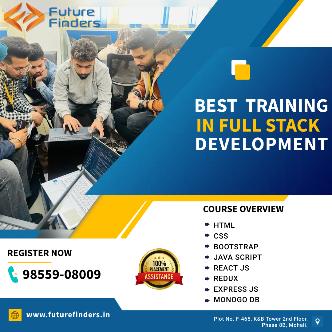 finders_future's tweet image. Enroll now Future Finders the best Full stack development certification training Company in Mohali and Chandigarh. Get 100% job placement assistance.
Book Now : 98559-08009
visit us : futurefinders.in
#bestfullstacktraininginmohali