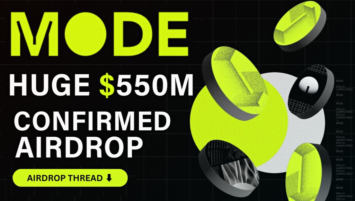 eazyee_eth's tweet photo. ❗️❗️❗️¡AIRDROP MODE NETWORK!❗️❗️❗️

Oye, tengo algo para ti. Lo saqué de @optimism, así que hay una verificación preliminar de que son legítimos 😉

Únete aquí: https://modenetwork.ioCódigo de unión: GHS67s
Sigamos con la energía blast/manta.

Mode Network es una nueva L2, está ofreciendo el 5.5% de su suministro en un airdrop. 💥

#modenetwork #modenetworkairdrop #Airdrop #ETH #BNB #web3 #token #newairdrop #l2 #Layer2 #binancebacked #binance