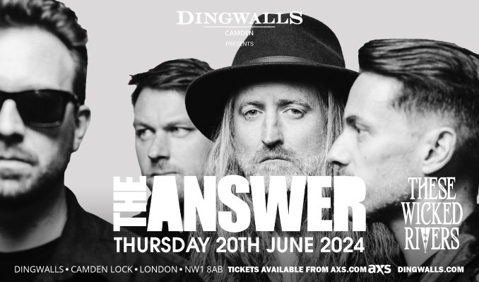 The Answer (@theanswerrocks) on Twitter photo Super happy to announce the very awesome @thesewickedrivers will be supporting us <a href="/dingwallscamden/">Dingwalls Camden</a> this June! Check them out!
Excited for this rock show.
See you there tix @axsevents @classicrockmag @planetrockradio #live #music #gigslondon #camden Super happy to announce the very awesome @thesewickedrivers will be supporting us <a href="/dingwallscamden/">Dingwalls Camden</a> this June! Check them out!
Excited for this rock show.
See you there tix @axsevents @classicrockmag @planetrockradio #live #music #gigslondon #camden