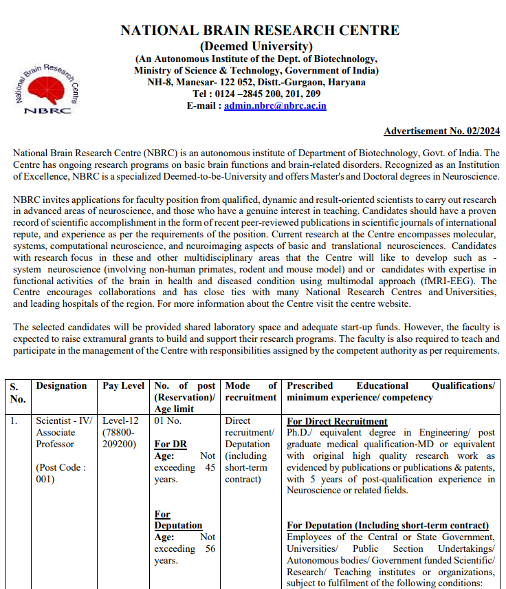 Opportunity alert! Scientist-IV position at <a href="/DBT_NBRC/">BRIC-NBRC</a> awaits YOU! Don't miss out on this chance to make a difference! Visit nbrc.ac.in for more info. <a href="/DBTIndia/">Department of Biotechnology</a> <a href="/IndiaDST/">DSTIndia</a> <a href="/TheAnirbanBasu/">Anirban Basu</a> <a href="/PsethNbrc/">Pankaj Seth</a>