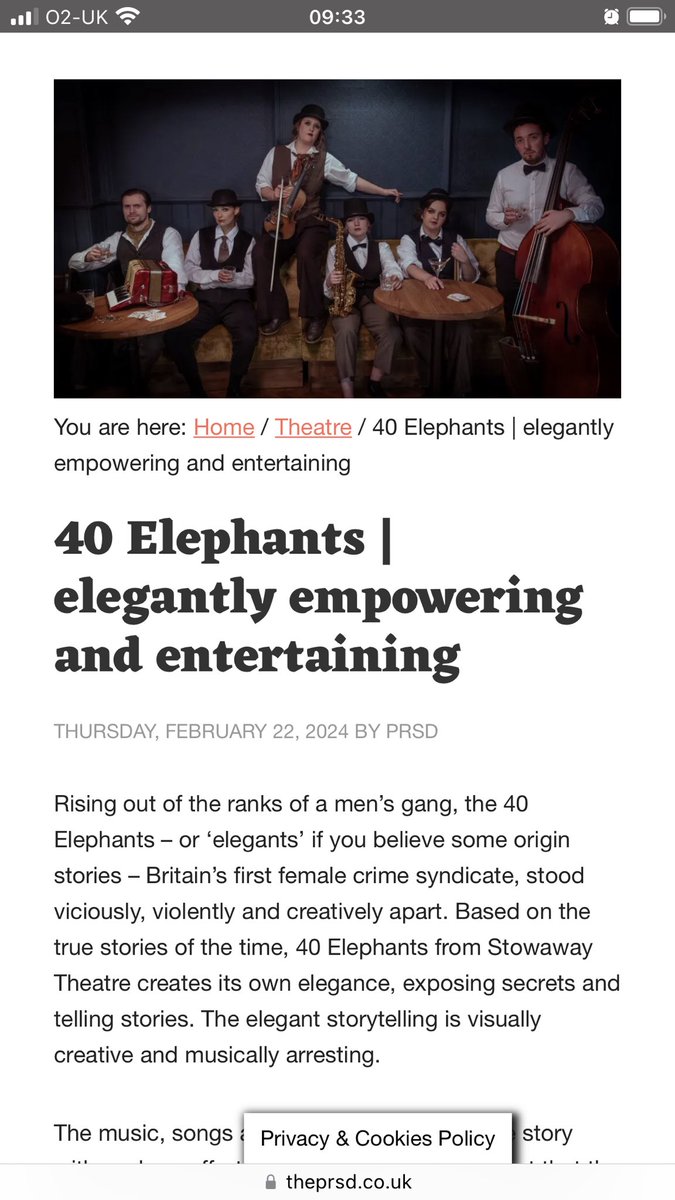 StowawayTheatre's tweet photo. Huge thanks to Lee @PRSD for this wonderful review ❤️ https://t.co/6NDyNGfwqY

Tickets are still available for tonight (23rd) and tomorrow (24th) @ExeterNorthcott #barnfieldtheatre and Friday 1st March #gatewaytheatreseaton - the 29th Feb @frontroomwsm is nearly sold out! ❤️ https://t.co/jYYW4mYvO6