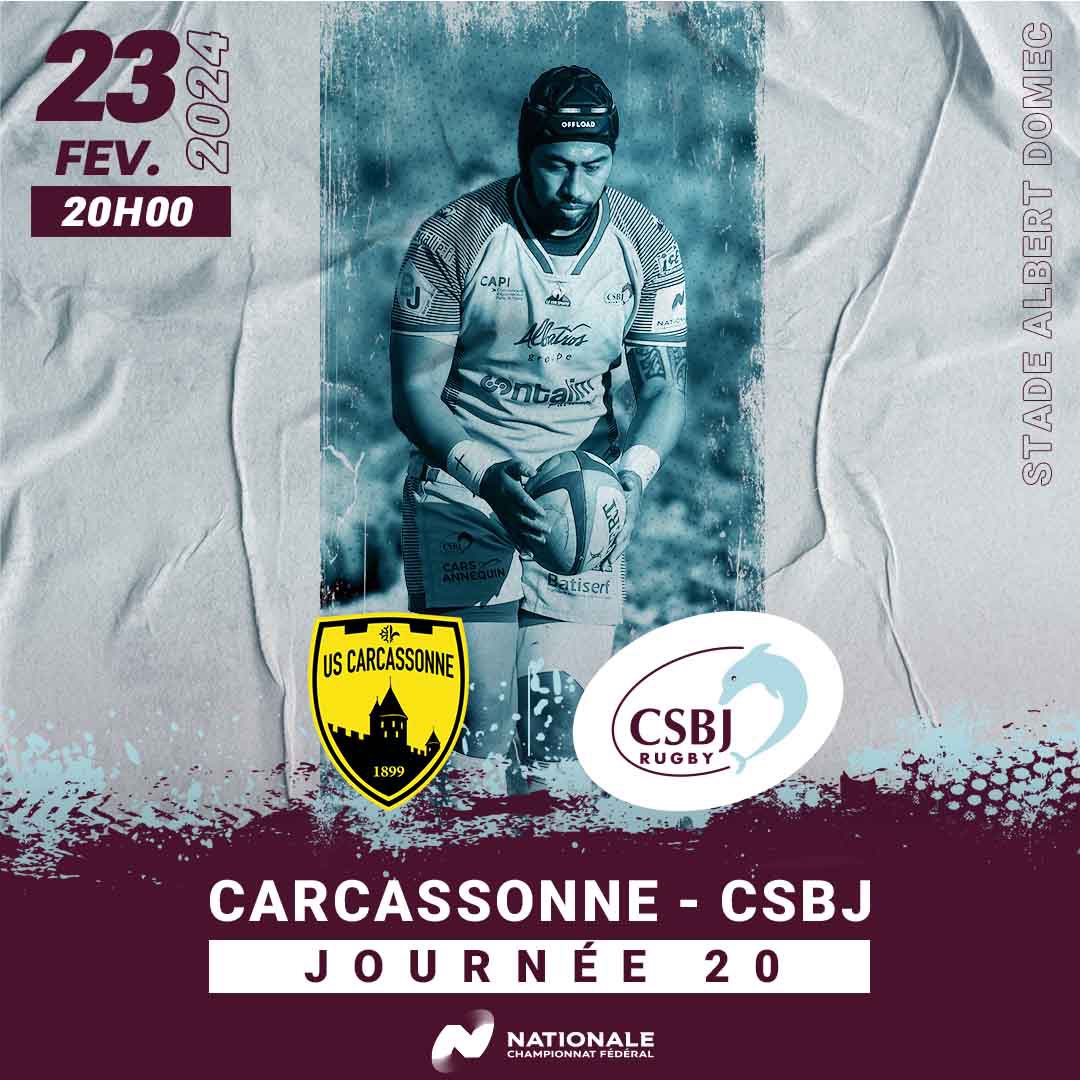 𝗝𝗢𝗨𝗥 𝗗𝗘 𝗠𝗔𝗔𝗔𝗧𝗖𝗛 !👊 Ce soir à 20h00, notre équipe affronte Carcassonne au stade Albert Domec ! GO GO GO ✊ 🏆 Nationale Rugby 🆚 US Carcassonne 📆 Vendredi 23 Février 2024 🕓 20h00 Retrouvez le live sur le Youtube de US Carcassonne en direct 🖥️ #cieletgrenat