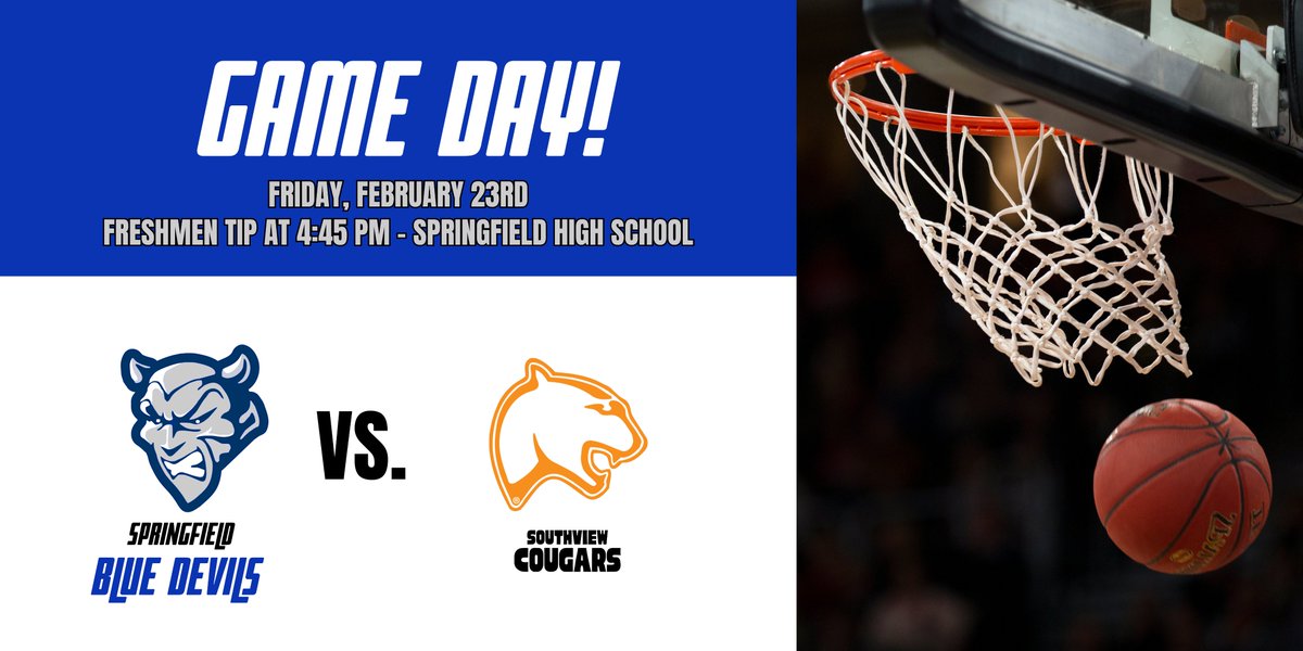 Game #22 (SENIOR NIGHT!) at home vs. Southview.          

Tickets can be purchased at the gate or online: …fieldbluedevils.hometownticketing.com/embed/all

<a href="/sfieldathletics/">Springfield Athletics</a> <a href="/DevilsSection/">SHS Student Section</a>