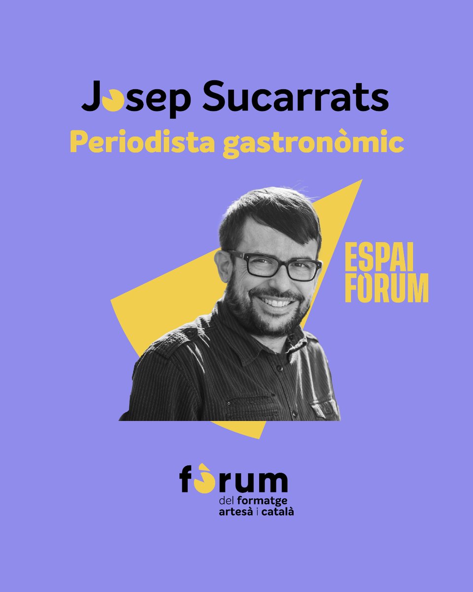 Forumformatge's tweet image. @josep_sucarrats al #forumformatge  

No et perdis la seva xerrada "El naixement d'una tradició" a l'Espai Fòrum del #ForumFormatge!