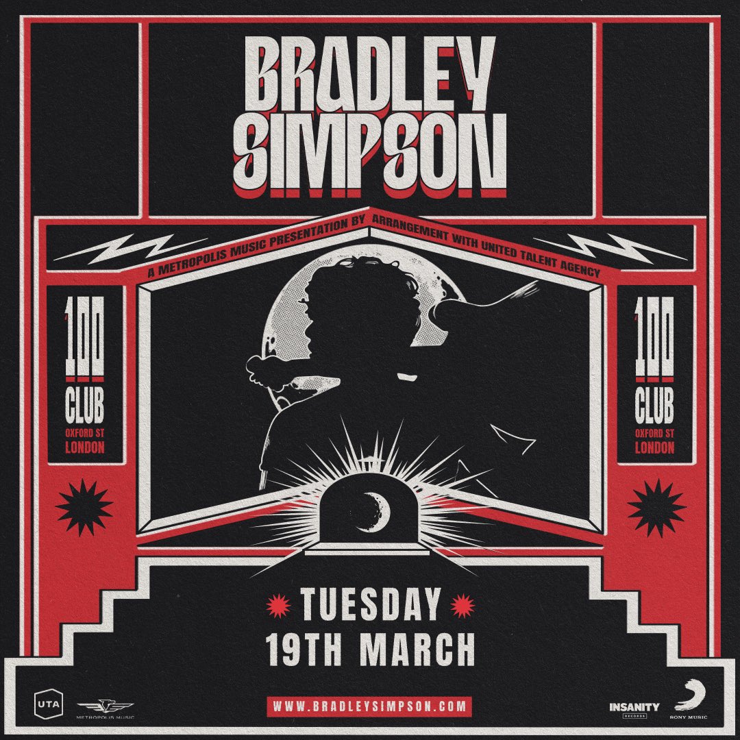 Bradley Simpson (@thevampsbrad) on Twitter photo Very excited to announce this, Tuesday 19th march <a href="/100clubLondon/">The 100 Club</a>. See you there x BradleySimpson.lnk.to/100Club Very excited to announce this, Tuesday 19th march <a href="/100clubLondon/">The 100 Club</a>. See you there x BradleySimpson.lnk.to/100Club