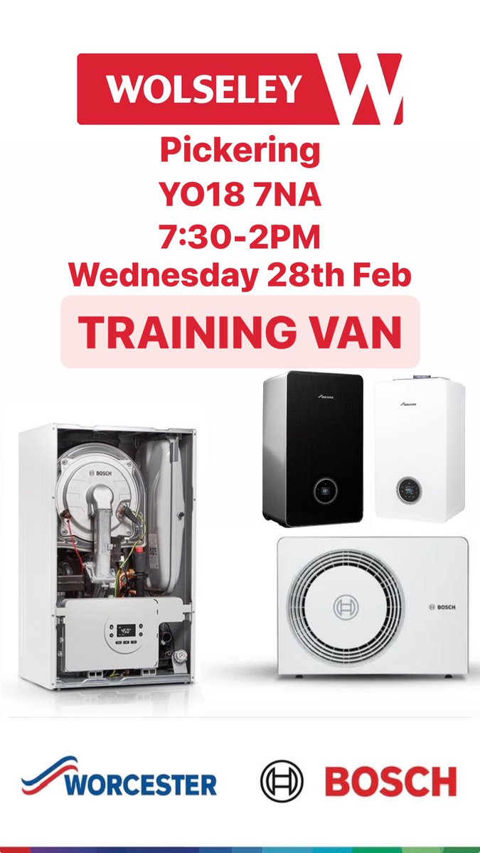 🚨NEXT WEEK🚨 hop on board our training van and get a hands on training experience on our fantastic range of boilers. Talking all things gas, heat pumps, commercial and air conditioning