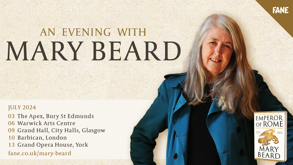The 'reigning Queen of Classics' @wmarybeard is on sale now! 🎟️fane.co.uk/mary-beard
