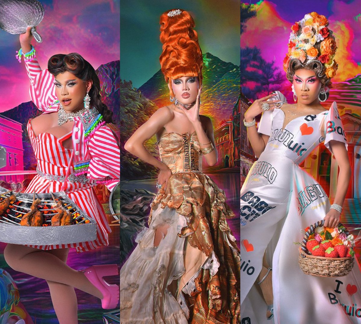 DragUpdate's tweet photo. Ten queens entered the competition, three queens remain.
Whoโs your bet to be the Philippinesโ next Drag Supreme?
#TeamMoi #TeamMrsTan #TeamDeja https://t.co/wqRwpnpW3f
