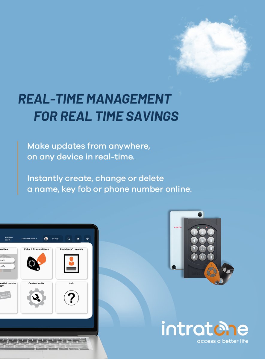 Did you know, the Intratone cloud management allows you to secure entrances and manage them remotely?

To find out more about Intratone get in touch with our dedicated Access Control team.

📞 0203 007 6060
📧 accesscontrol@aldridgesecurity.co.uk

#AccessControl #Security