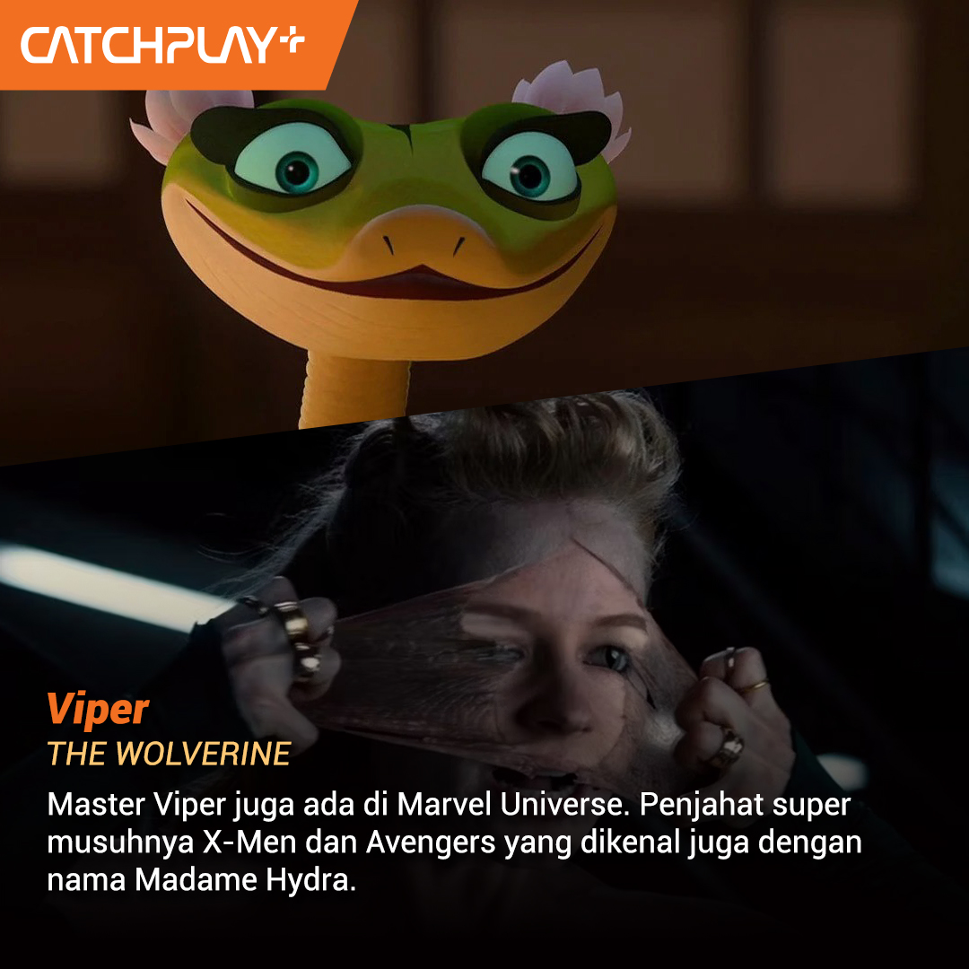 catchplayplusID's tweet photo. Apalah arti sebuah nama. Kadang–kadang nama juga bisa bikin siwer. Nama karakter di #KungFuPanda misalnya, mengingatkan kita pada nama di film lain. Terutama film #superhero bahkan juga #Anime.
#CATCHPLAYPLUS #Mantis #Viper #Tiger #Monkey #Crane #Wuxia #OnePiece https://t.co/SEEgYOzo1N