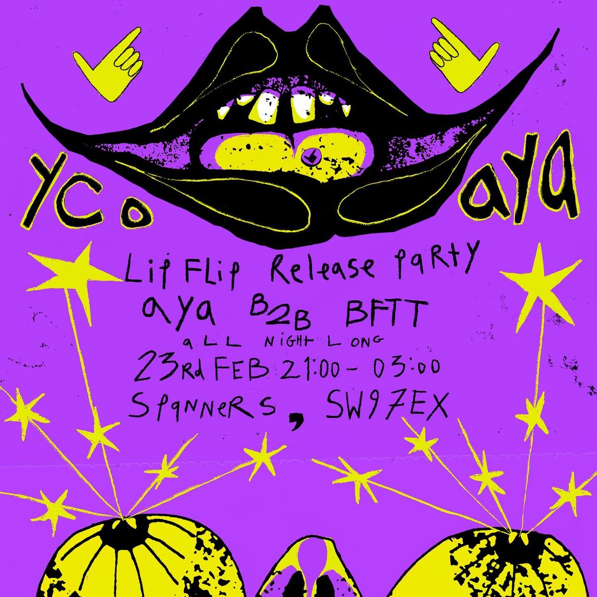 YES COME ON !!! @aya_yco Lip Flip out today 🫦 If u were speedy enough to grab a ticket we’ll see you at Spanners 2nyt 🫵 aya-yco.bandcamp.com/album/lip-flip