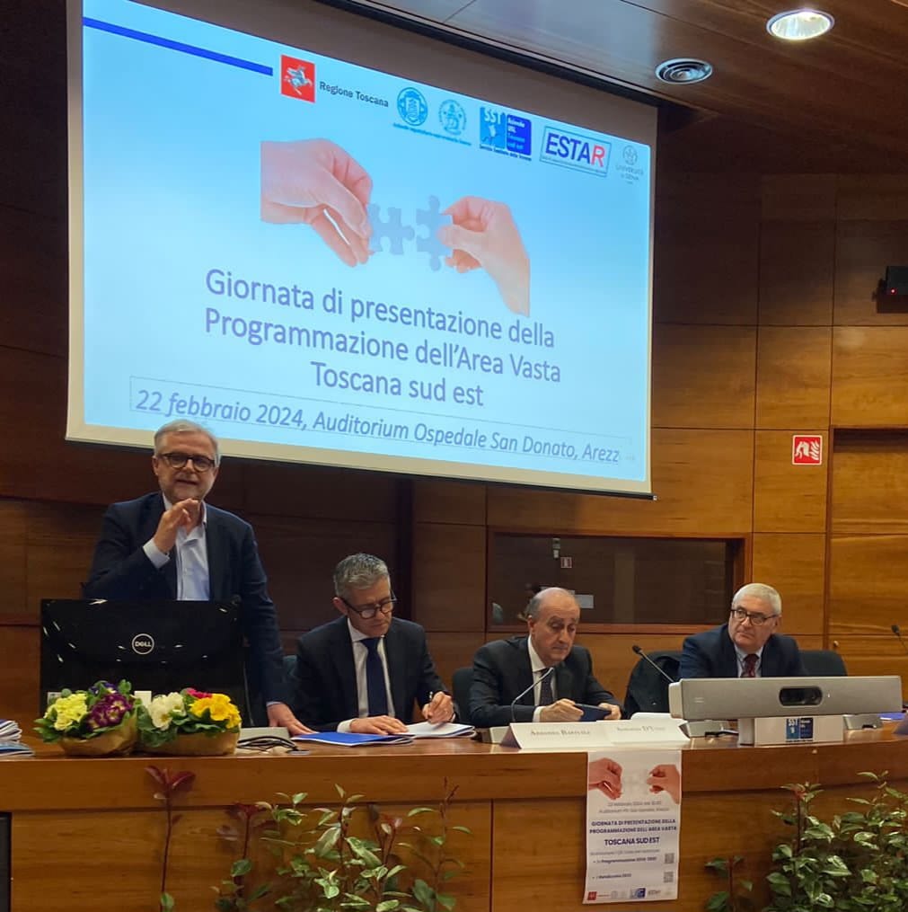 🗓️Programmazione Area Vasta Toscana Sud Est.

📌Ad #Arezzo, con l'assessore <a href="/SBezzini/">Simone Bezzini</a>, la presentazione del Rendiconto 2023 e delle nuove linee di azione 24-25

💡🛜Punto centrale l' #innovazione delle #Tecnologie Informatiche e Sanitarie con il supporto di #EstarToscana