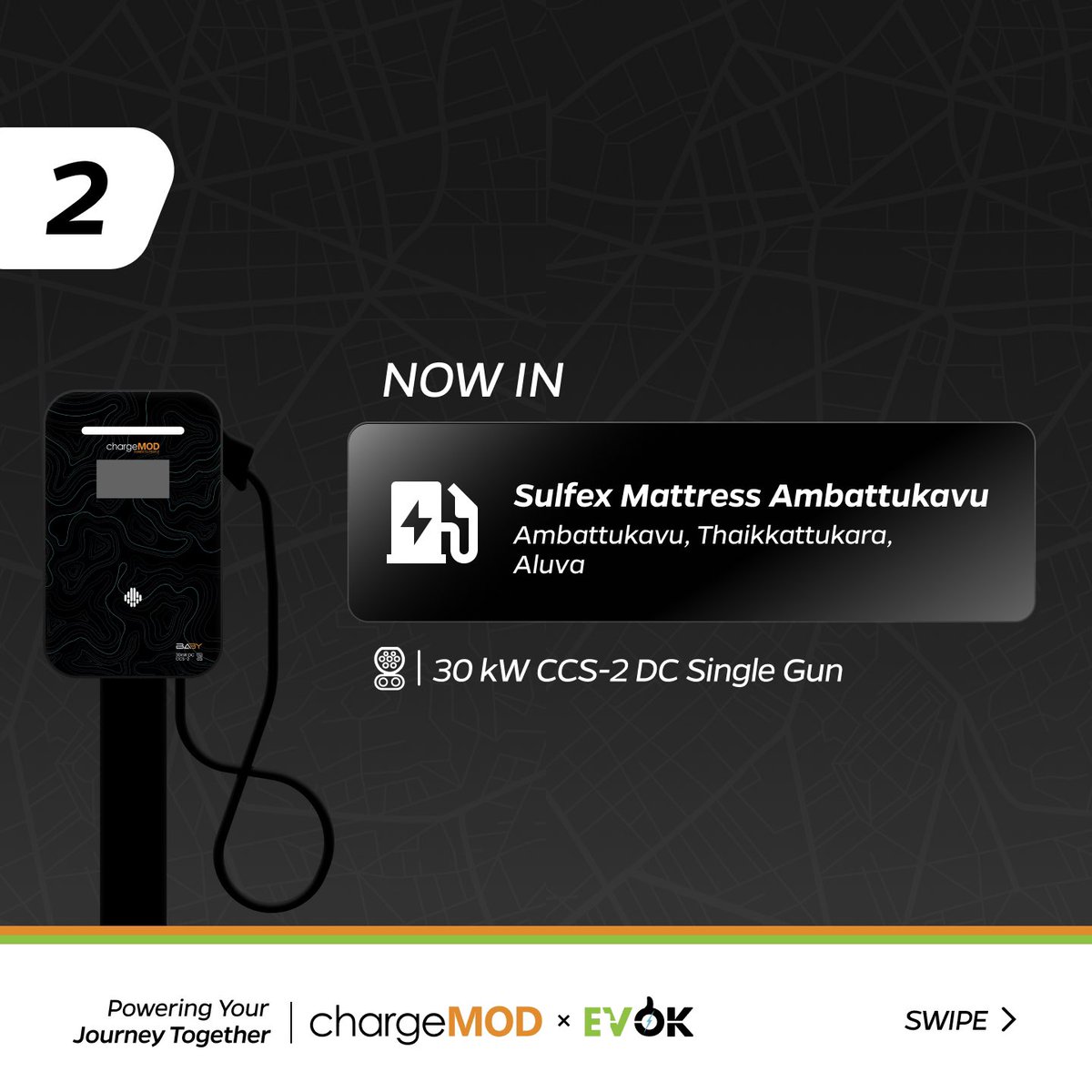 ChargeMod's tweet photo. Whaattt!

We just launched 5 new EV charge points this week!

Here are the locations:

1. EQ Point EVCS, Aravanchal, Payyanur, Kannur 
2. Sulfex Mattress Ambattukavu, Aluva

(1/2)

#EVcharging #GreenFuture #ChargeMOD #chargingstations https://t.co/2RgMAzWV5u