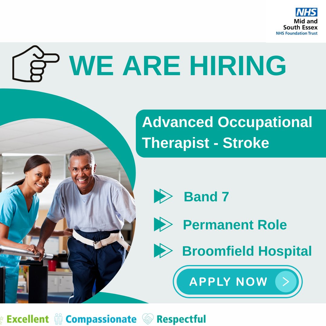 Are you an Occupational Therapist?

Do you have passion for Stroke patient acute assessment, treatment planning and care in a large NHS site?

If this interest you, then click below to apply now!

tinyurl.com/5f3anaz4