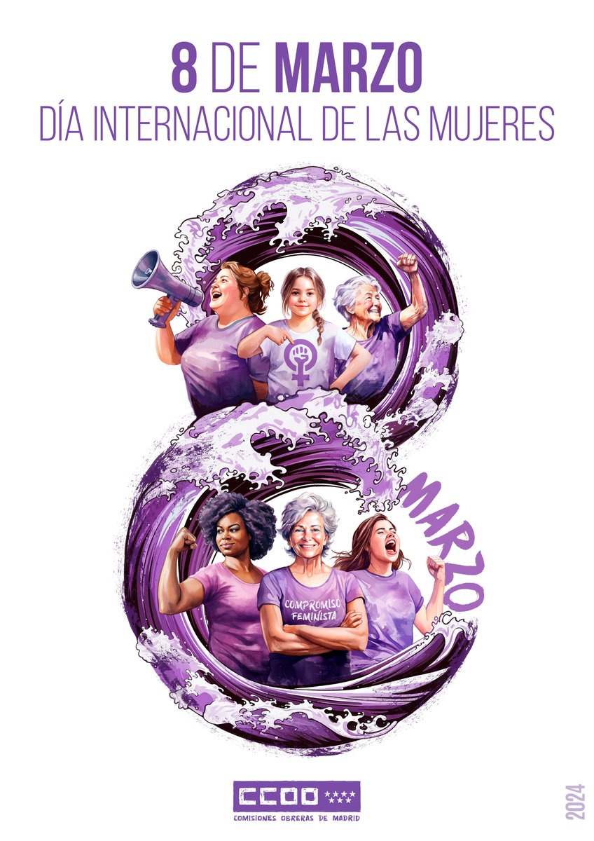 🟣 ¡Caminando hacia el #8M 2024, Día Internacional de las Mujeres!

👉 Previamente, el 6M celebraremos una asamblea de delegadas de #CCOOMadrid en la que contaremos con mujeres que han roto brecha tanto en el ámbito laboral como en el sociopolítico
