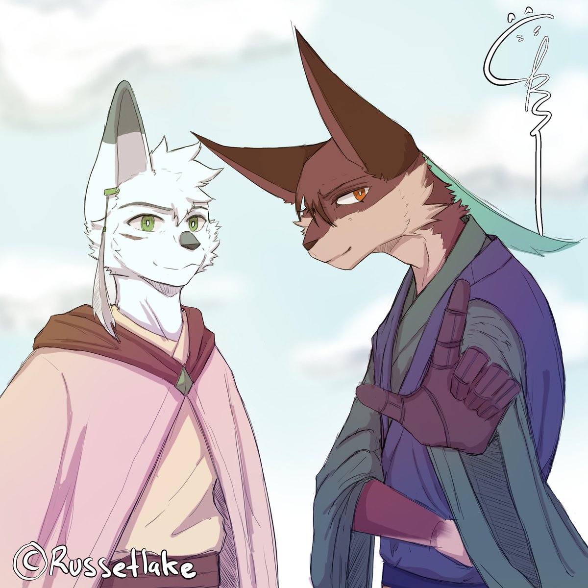 russet_lake's tweet image. Colored sketch of my OC :3 

Character name: 
Bai Feng &amp;amp; Hong Xue

#furry #furryart #furrycomunity