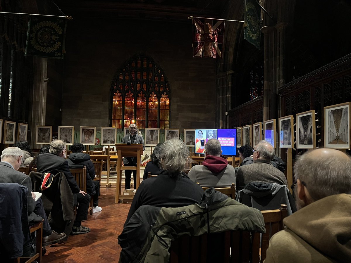 Blessed to listen to @rajpatta at @ManCathedral on Decolonizing Texts! I hope he writes this into a book. Thankful for this Theological conversations.