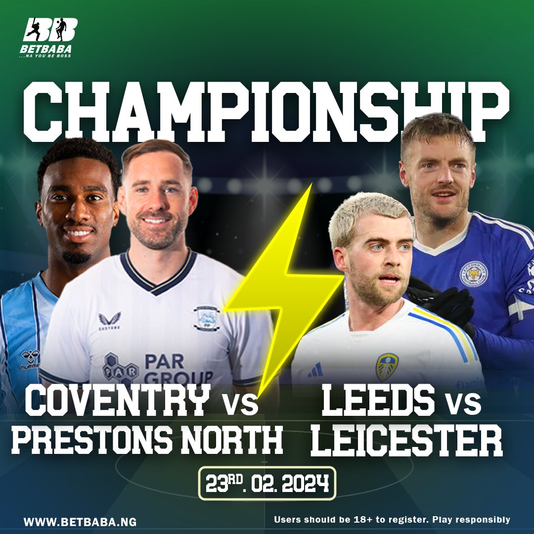 Betbaba_ng's tweet photo. #Championship Kicking off the weekend championship showdown at Elland Road! Leeds vs. Leicester promises to deliver top-notch football excitement. โฝ๏ธ #WeekendAction #Sportsbetting #LeedsvsLeicester #lufc #lcfc #dollar #betbaba_ng @Ndidi25 https://t.co/Y9IdymdhD6